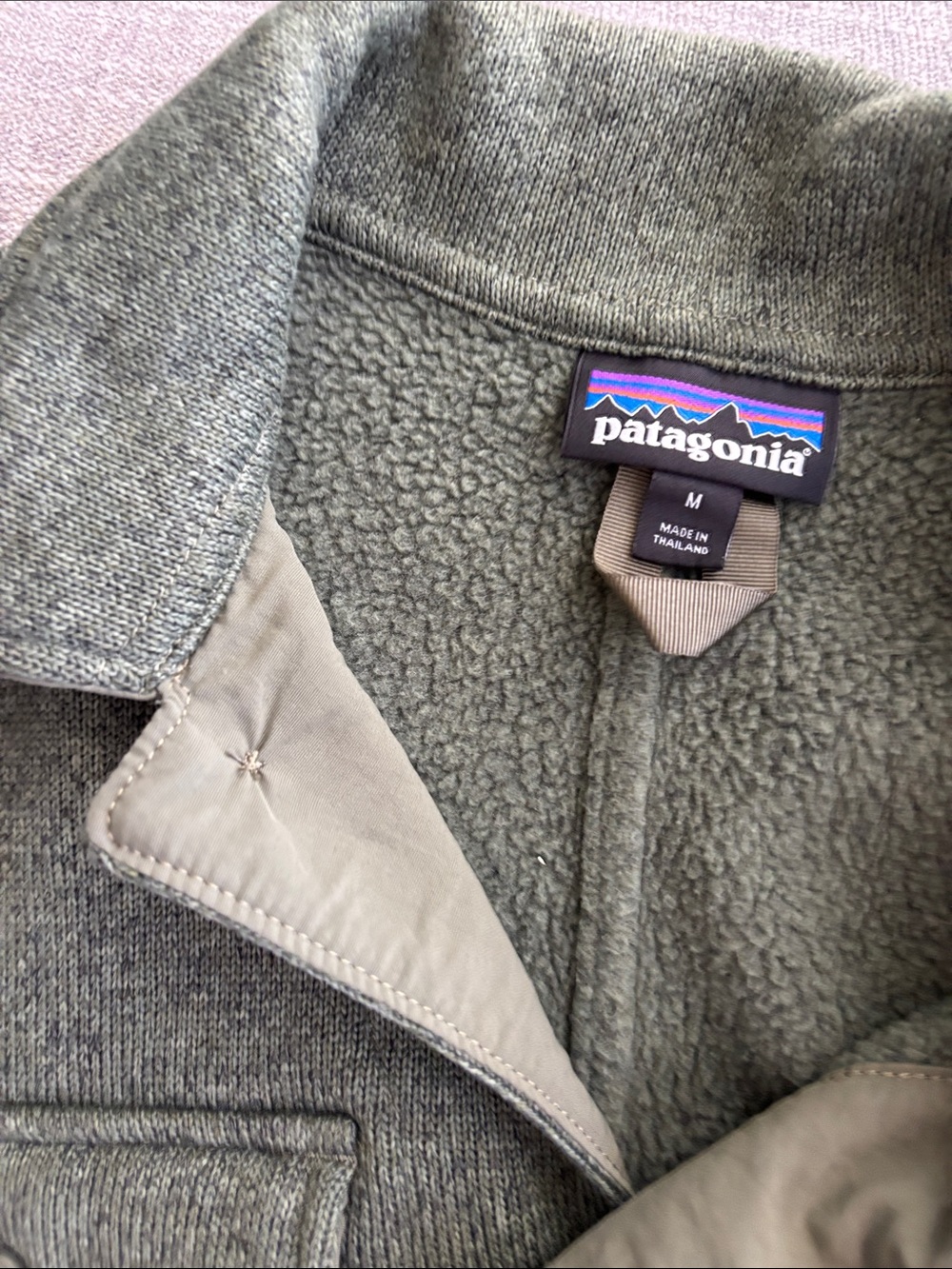 Patagonia Olive Green Wool-Blend Shirt Jacket - Picture 7 of 7